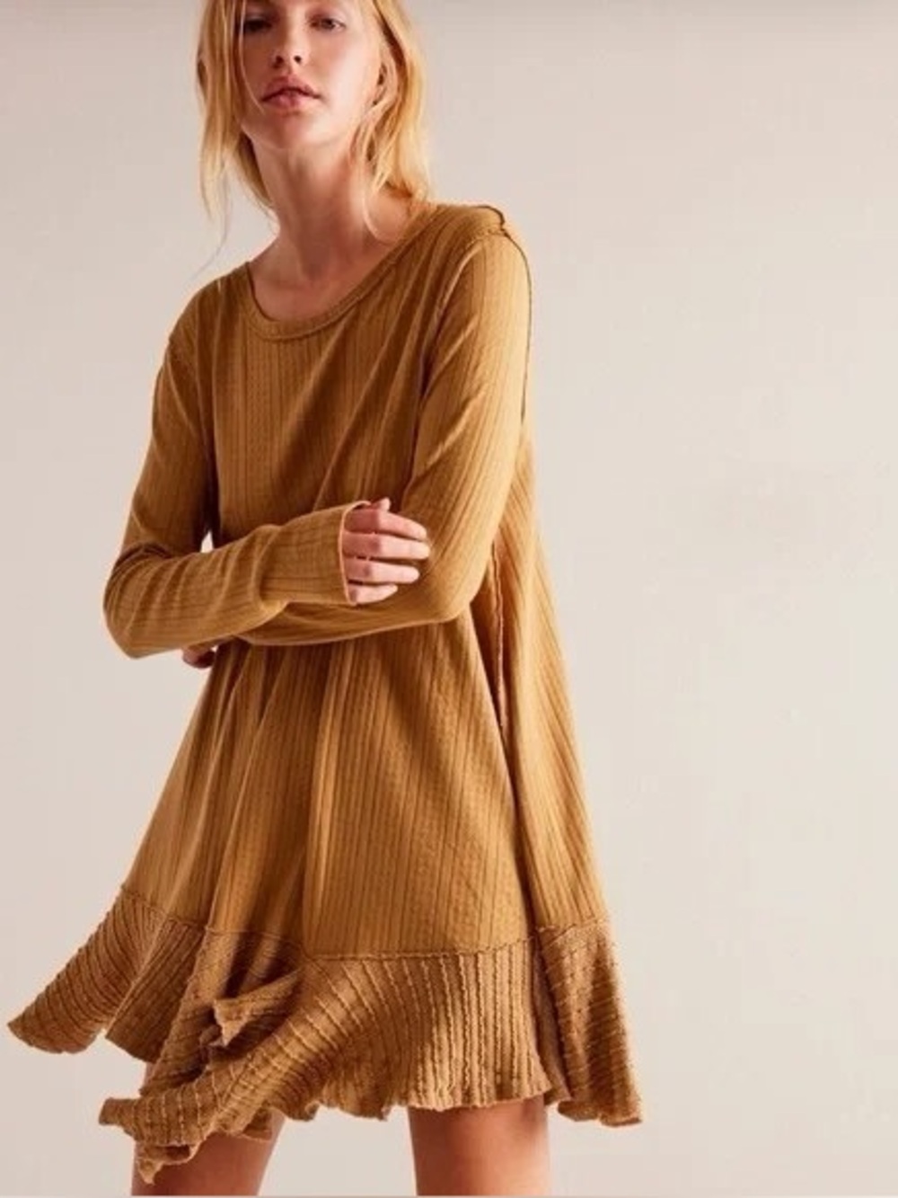 WE THE FREE TATE POINTELLE TUNIC TOPAZ WOMEN’S SMALL